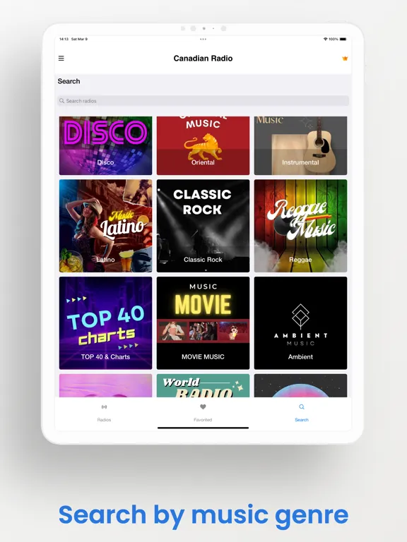 Zrzuty ekranu Canadian Radio Online iPad 