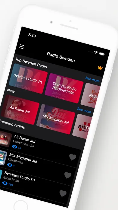 Sweden Radio Stations سکرین شاٹس