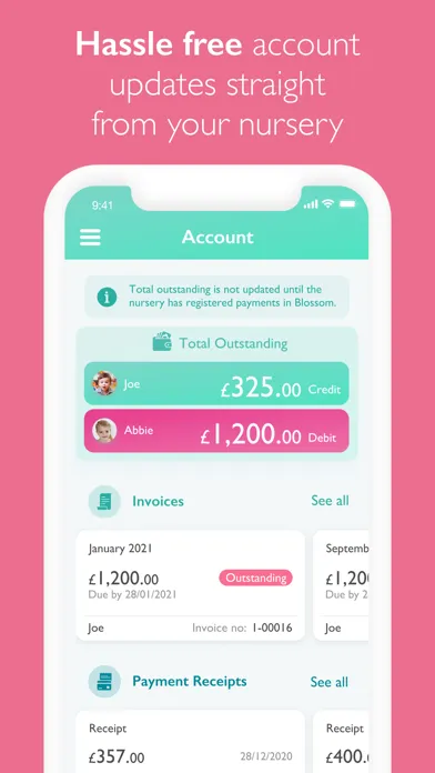 Blossom Parent App スクリーンショット