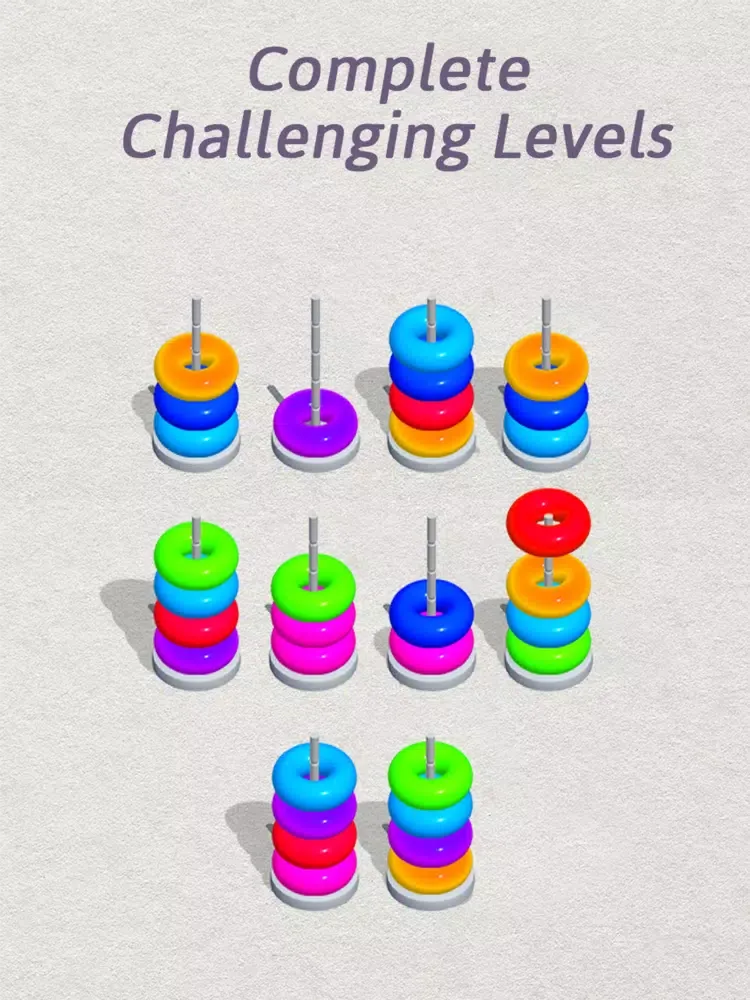Hoop Sort Puzzle iPad  Screenshots