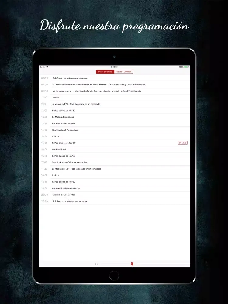Ảnh chụp màn hình của FM Centro iPad 