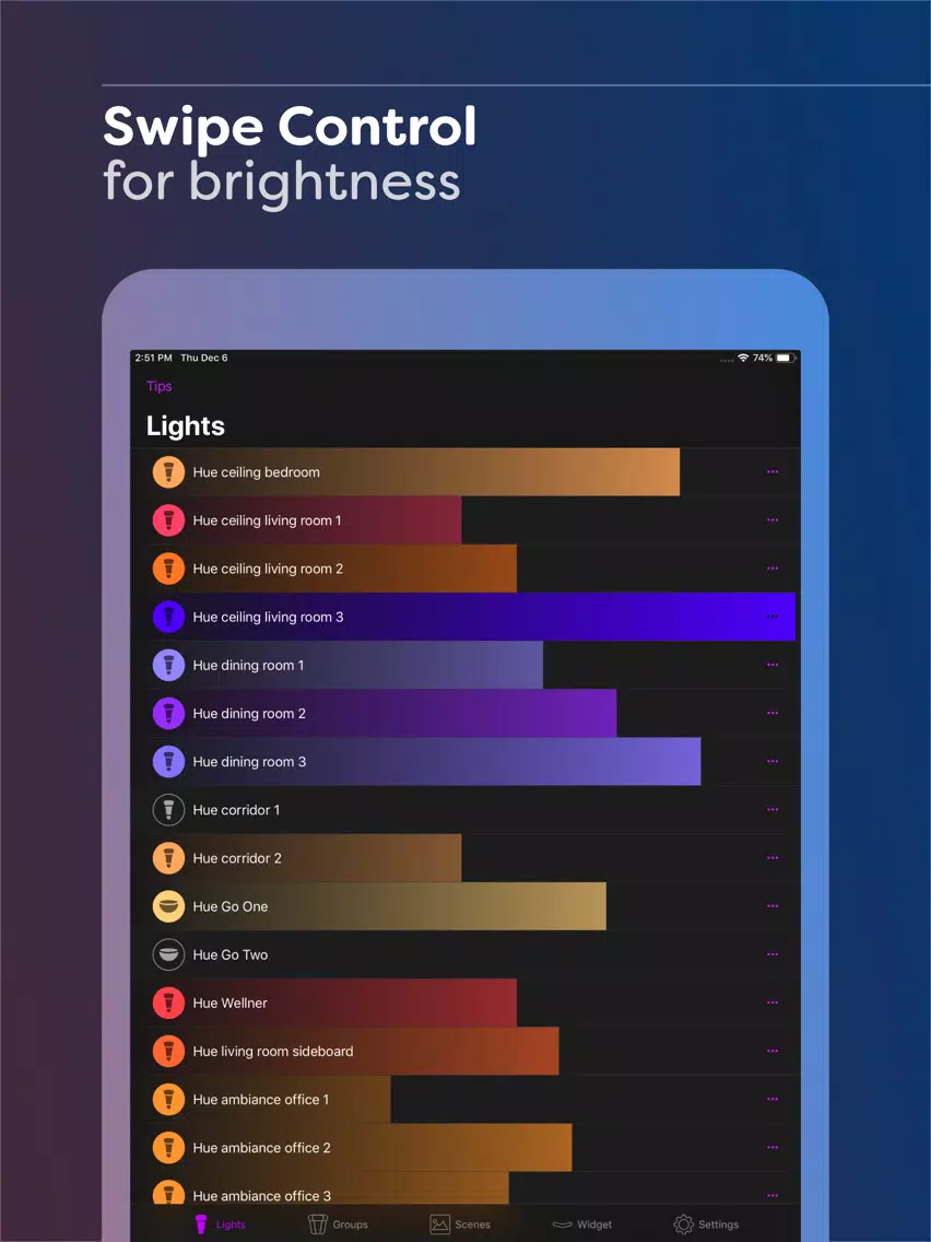 تصاویر Hue Widget iPad 