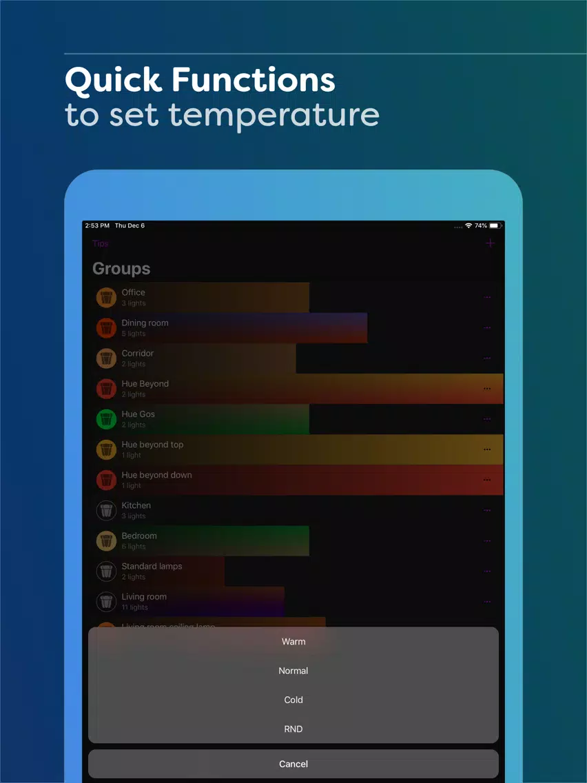 تصاویر Hue Widget iPad 