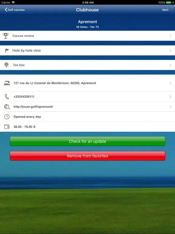 Mobitee Golf GPS and score iPad  スクリーンショット