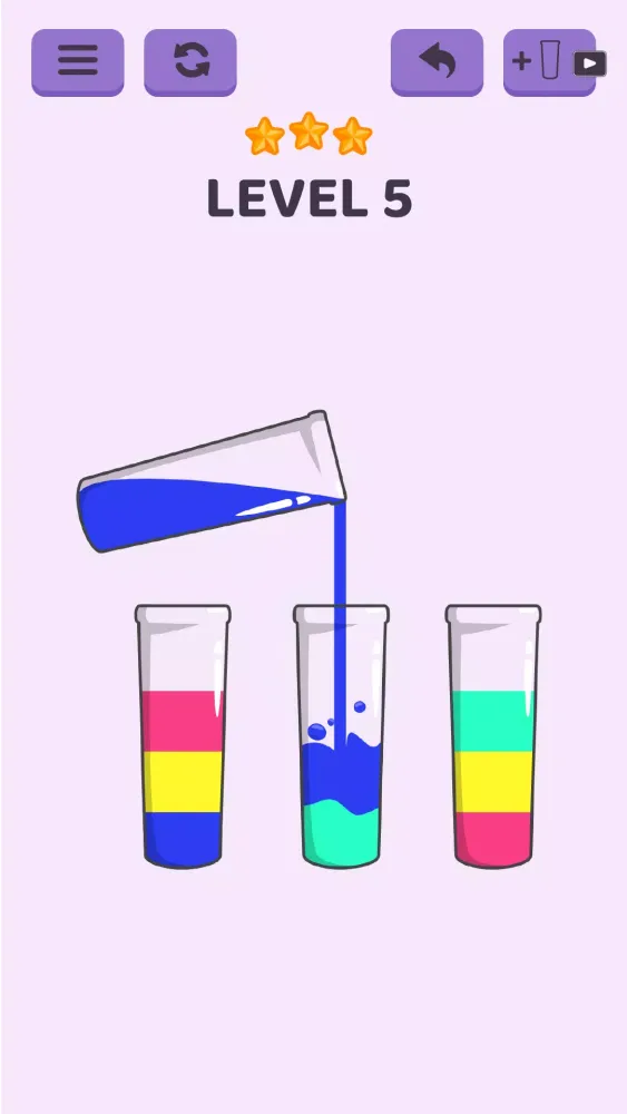 Cups - Water Sort Puzzle 스크린샷