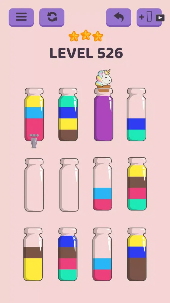 Cups - Water Sort Puzzle 스크린샷
