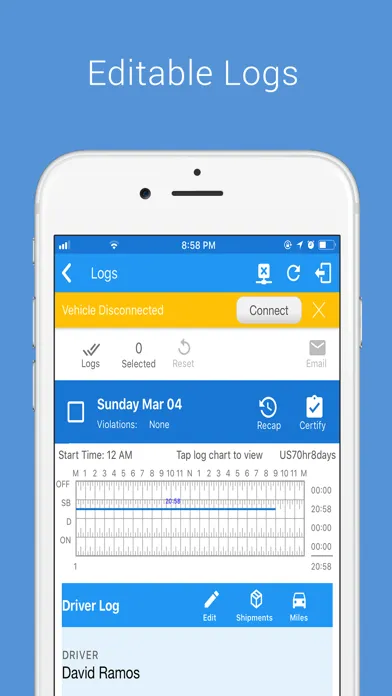 Zrzuty ekranu BluAgent Electronic Logbook