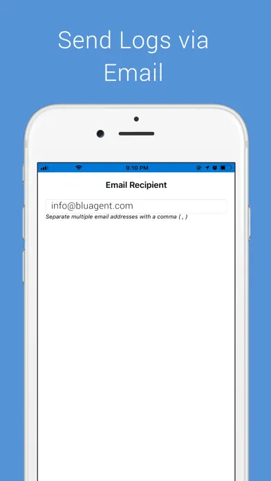 Zrzuty ekranu BluAgent Electronic Logbook
