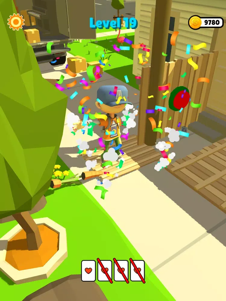 Tangkapan skrin Card Throw 3D iPad 