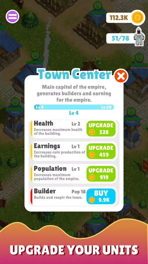 Tangkapan layar Idle Empire!