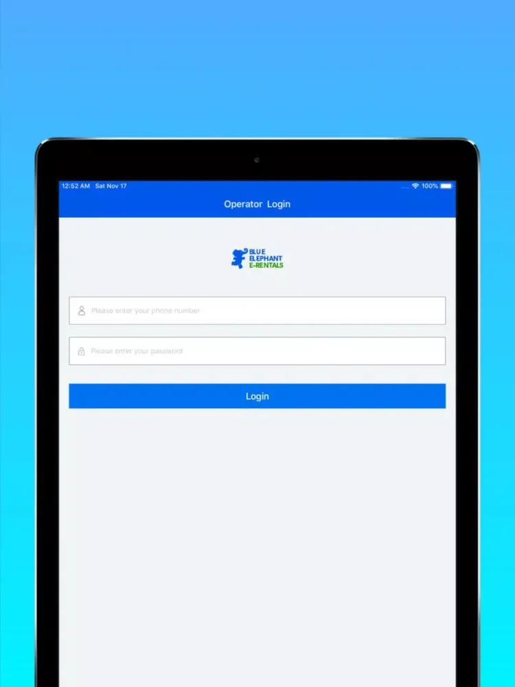 Tangkapan skrin BLUE ELEPHANT E-RENTAL iPad 