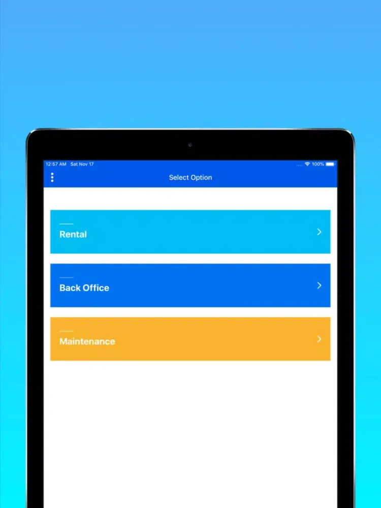 Tangkapan skrin BLUE ELEPHANT E-RENTAL iPad 