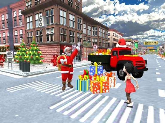 ภาพหน้าจอของ Christmas Santa City Driving iPad 