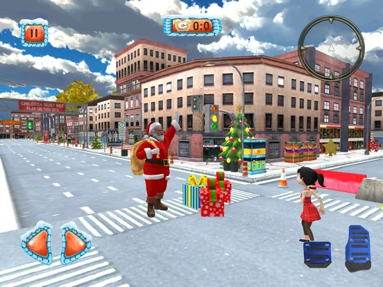 ภาพหน้าจอของ Christmas Santa City Driving iPad 