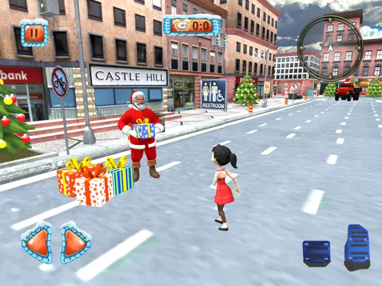 ภาพหน้าจอของ Christmas Santa City Driving iPad 
