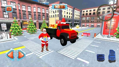 ภาพหน้าจอของ Christmas Santa City Driving