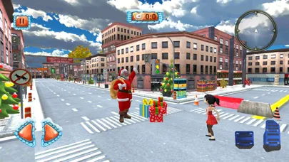 ภาพหน้าจอของ Christmas Santa City Driving