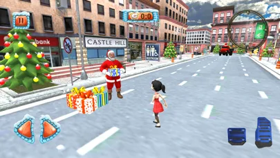 ภาพหน้าจอของ Christmas Santa City Driving