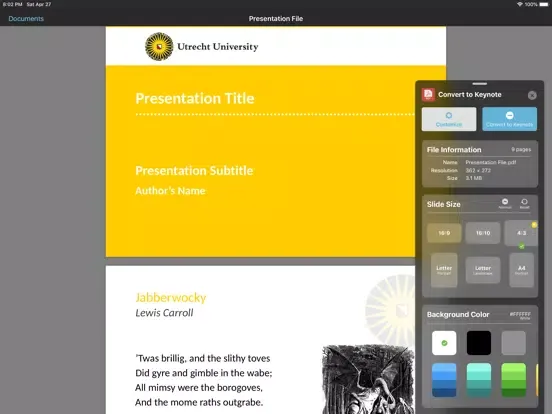 PDF to Keynote iPad  스크린샷