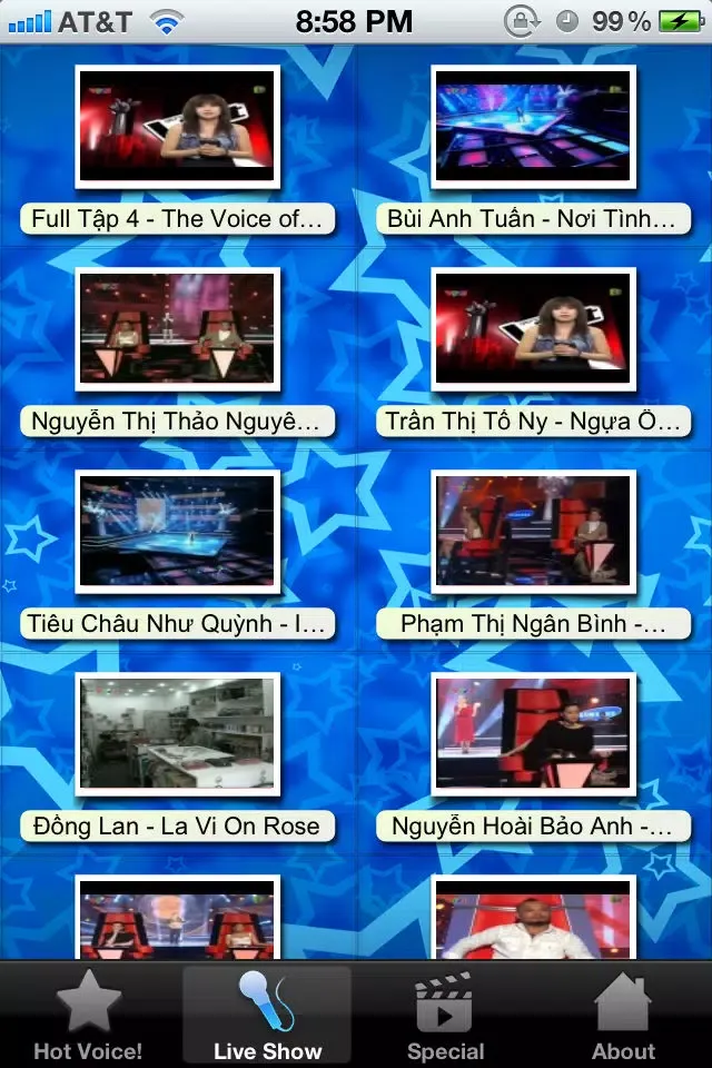 Скриншоты The Voice Vietnam - Giọng Hát Việt 2012