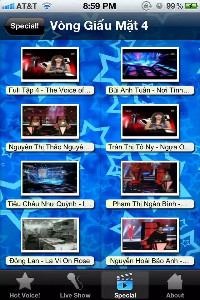 Скриншоты The Voice Vietnam - Giọng Hát Việt 2012