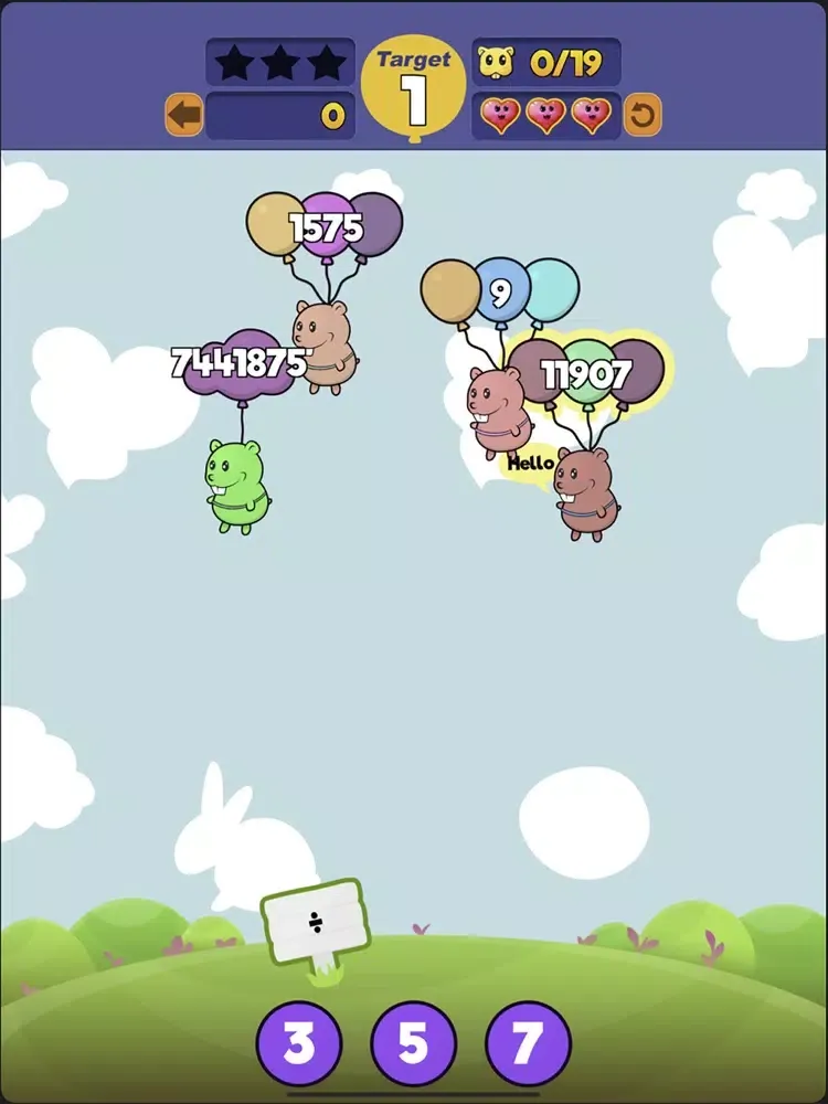 Ảnh chụp màn hình của Insane Lemmings Maths Drop iPad 