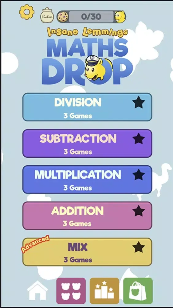Ảnh chụp màn hình của Insane Lemmings Maths Drop