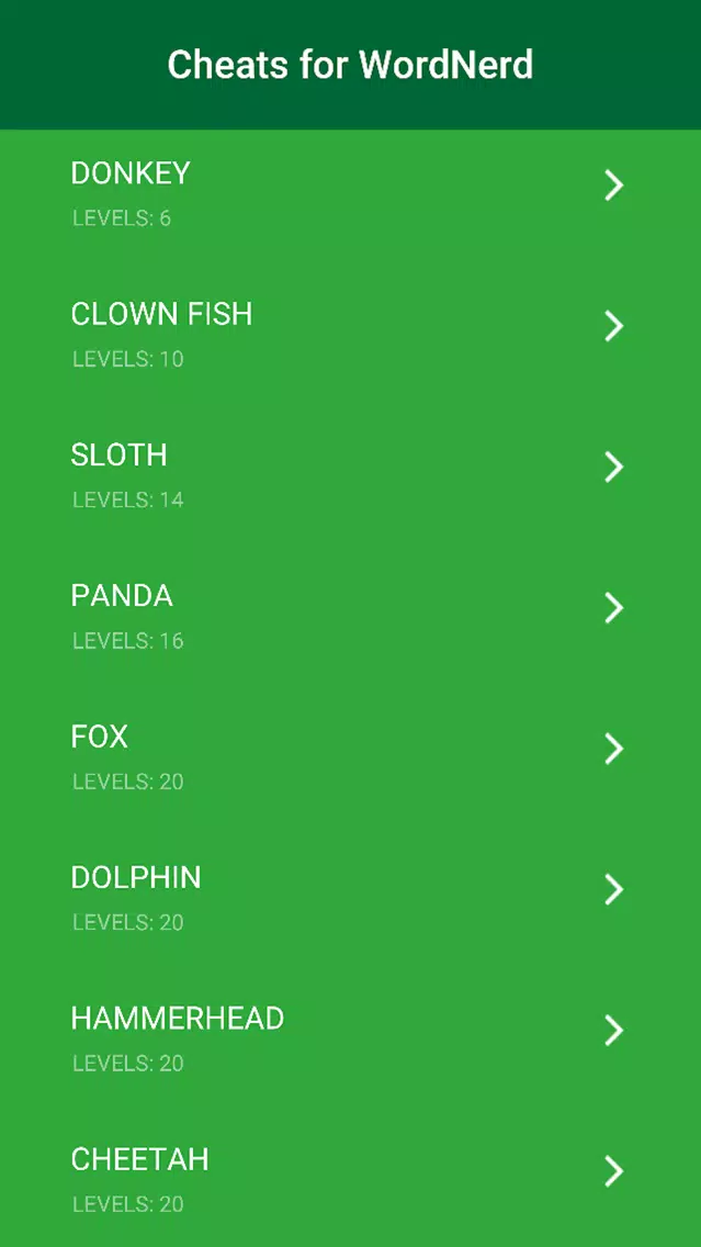 ภาพหน้าจอของ Cheats for WordNerd - All Answers & Hints