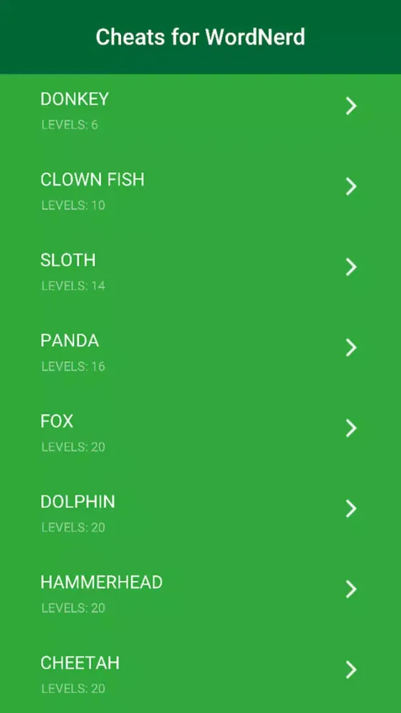 Screenshot di Cheats for WordNerd - All Answers & Hints