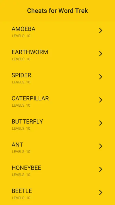 Cheats for Word Trek - All Answers & Hints スクリーンショット