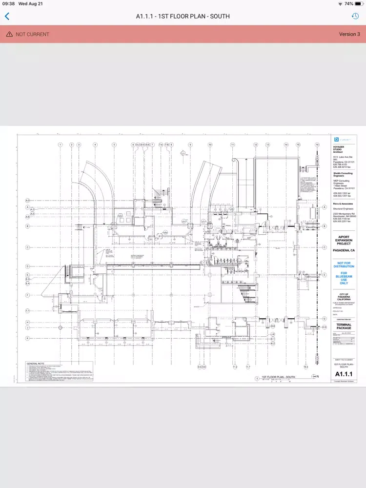 تصاویر Bluebeam Drawings iPad 