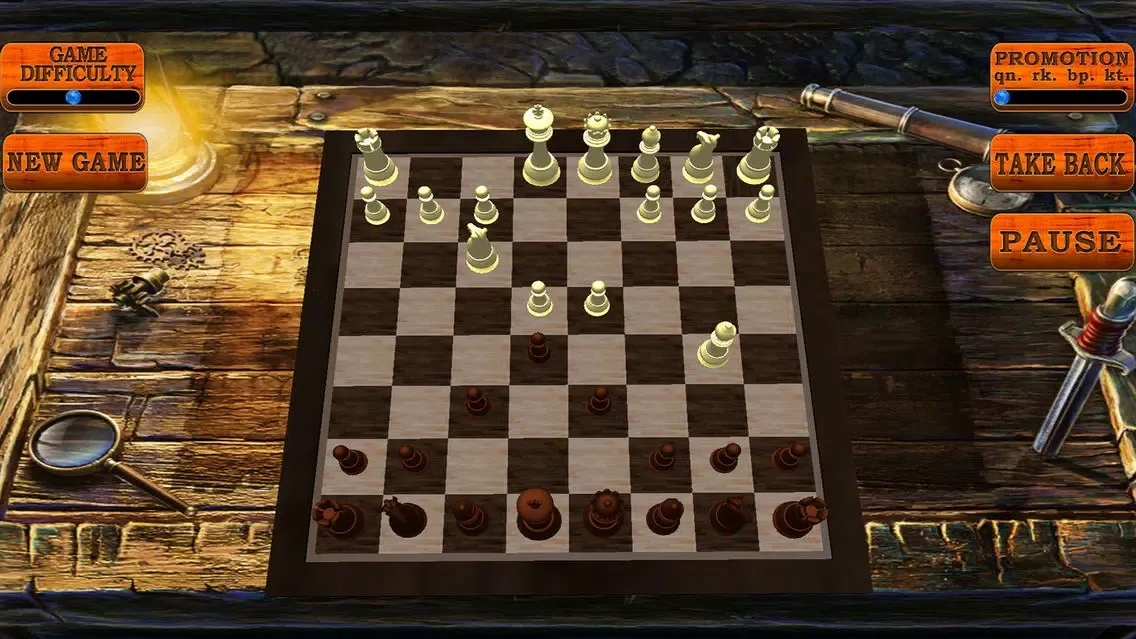 3D Chess Black and White Screenshots