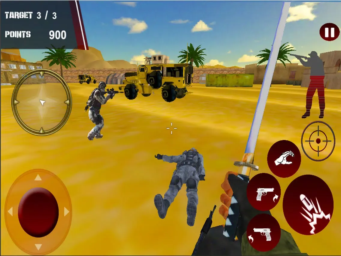 Tangkapan skrin IGI Commando Desert Strike War iPad 