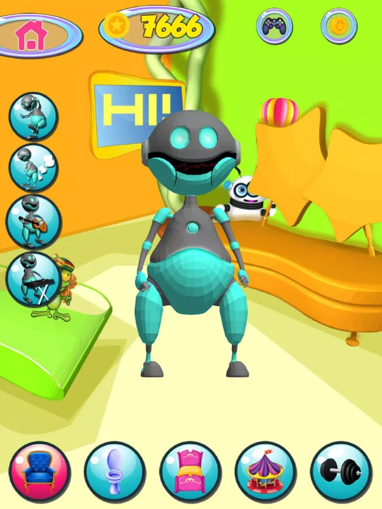 ภาพหน้าจอของ Talking Robot Game iPad 