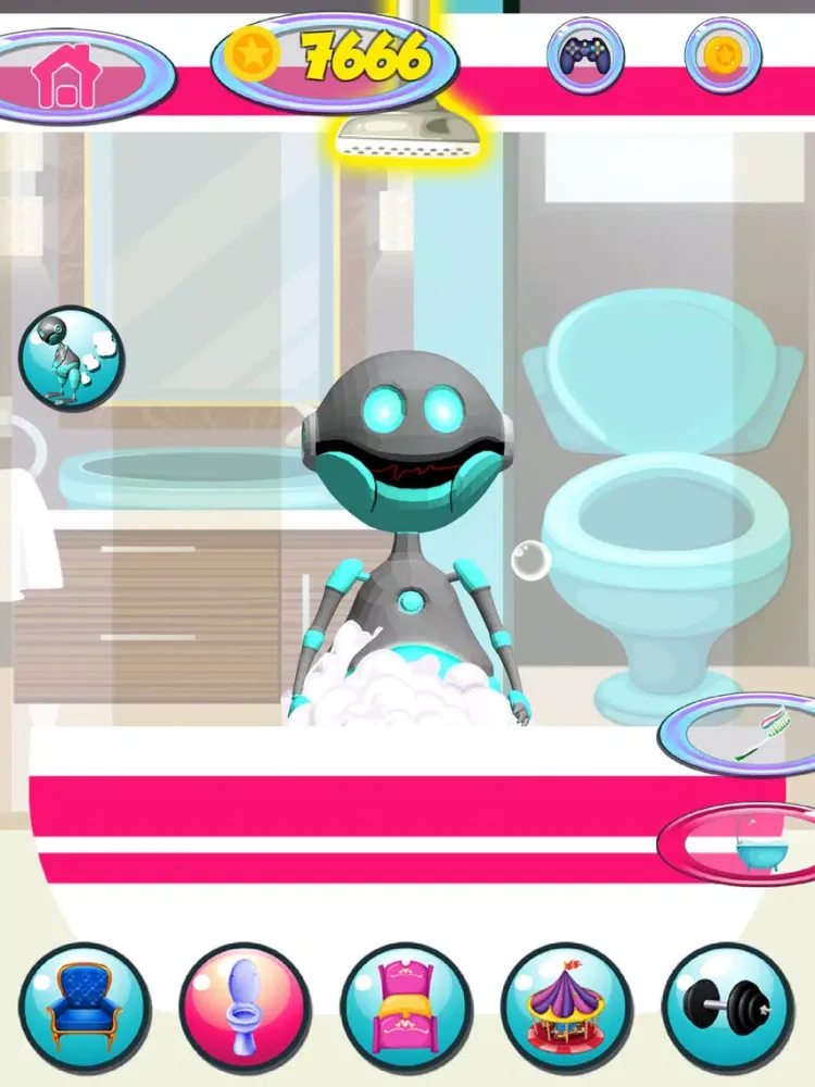 ภาพหน้าจอของ Talking Robot Game iPad 