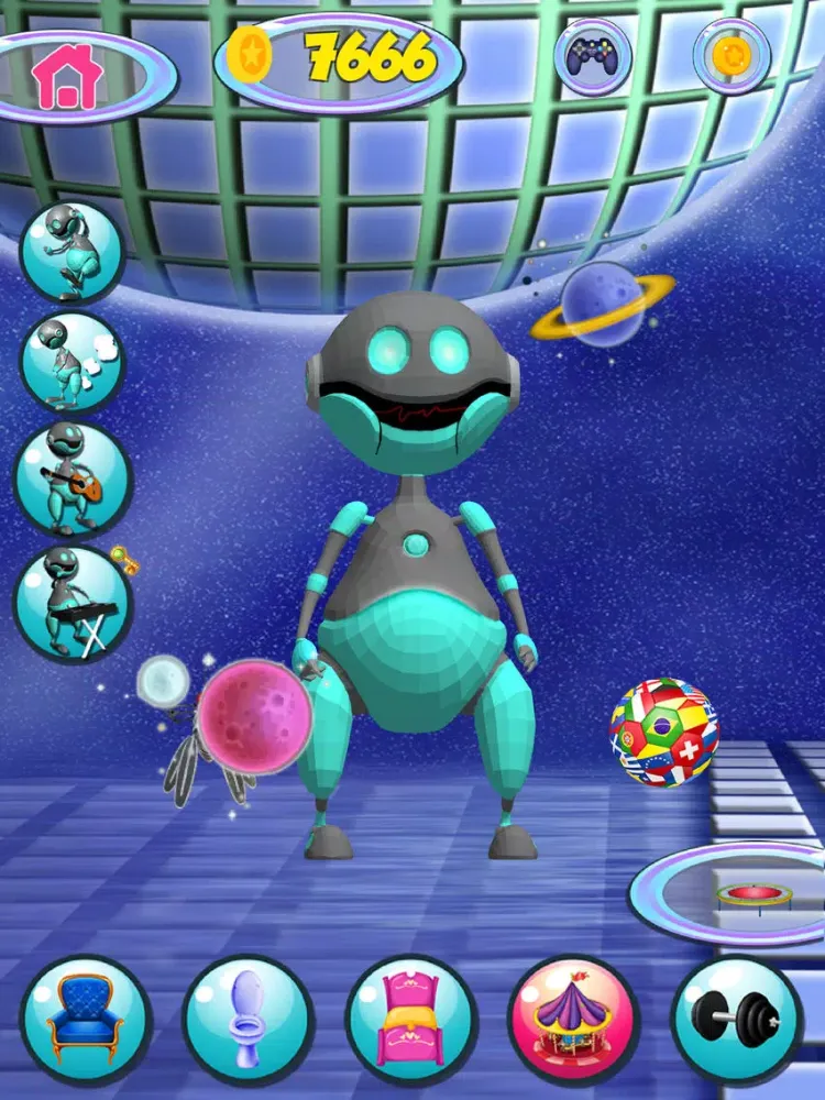 ภาพหน้าจอของ Talking Robot Game iPad 