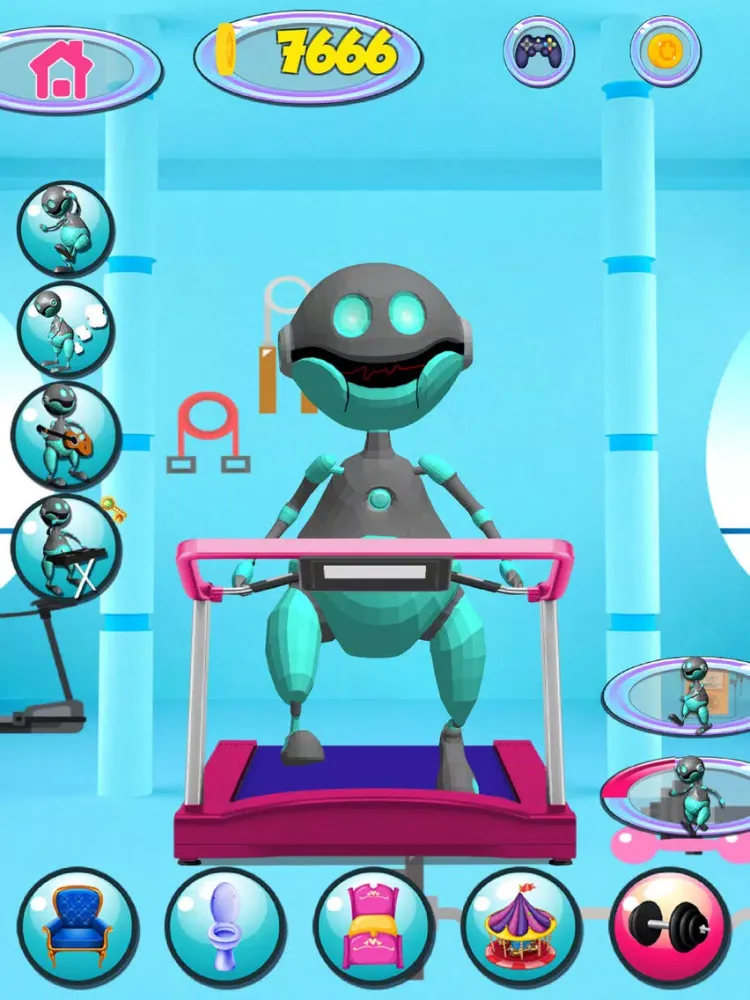 ภาพหน้าจอของ Talking Robot Game iPad 