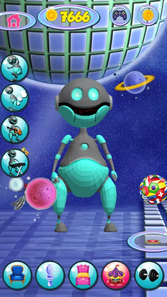 ภาพหน้าจอของ Talking Robot Game