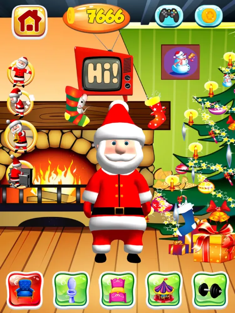 ภาพหน้าจอของ Talking Santa Claus Game iPad 