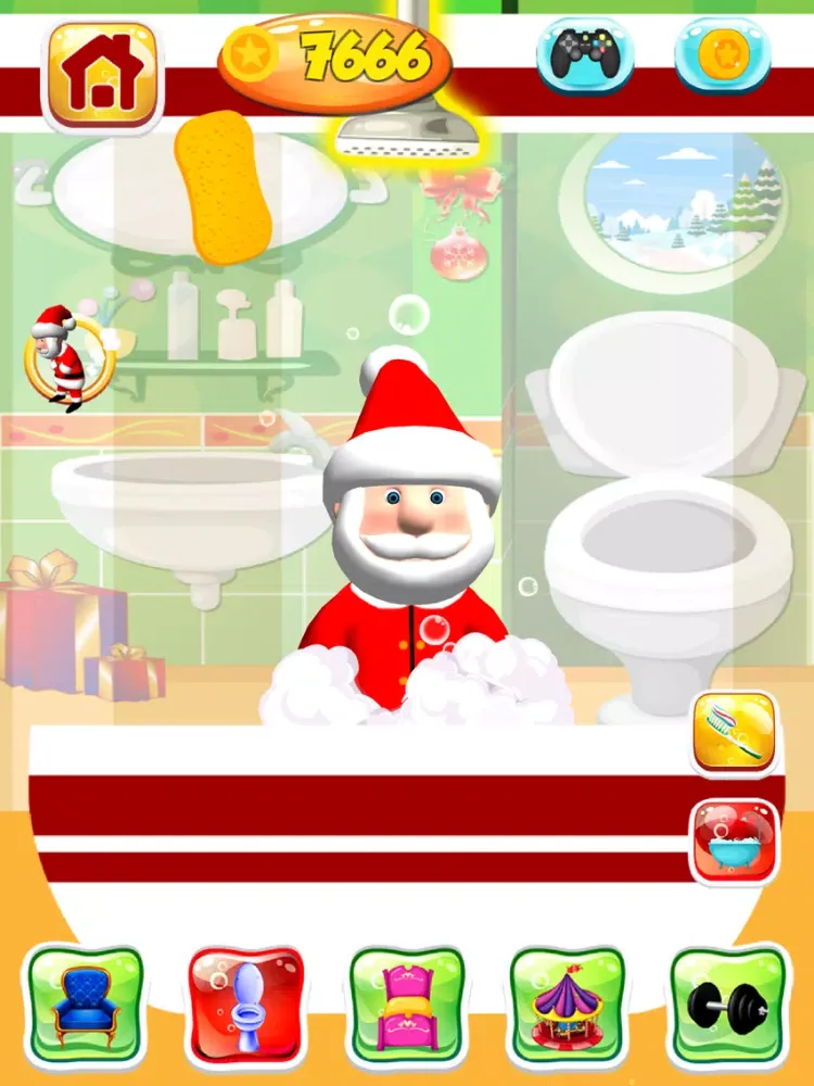 ภาพหน้าจอของ Talking Santa Claus Game iPad 