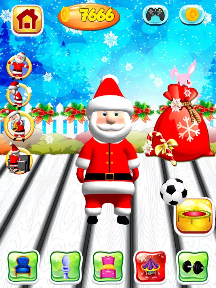ภาพหน้าจอของ Talking Santa Claus Game iPad 