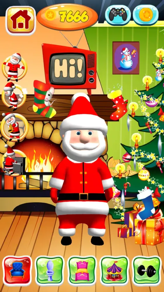ภาพหน้าจอของ Talking Santa Claus Game