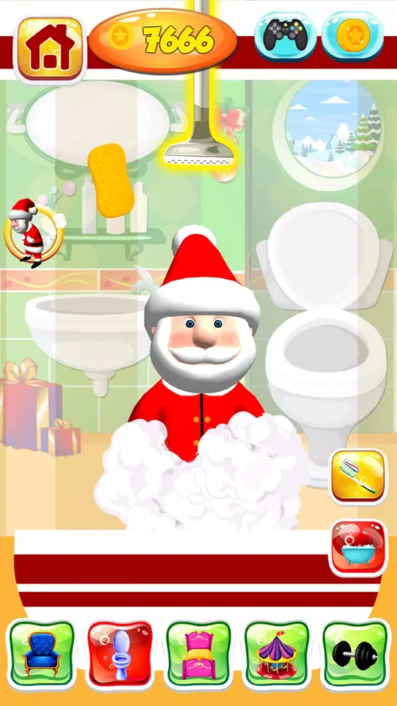 ภาพหน้าจอของ Talking Santa Claus Game
