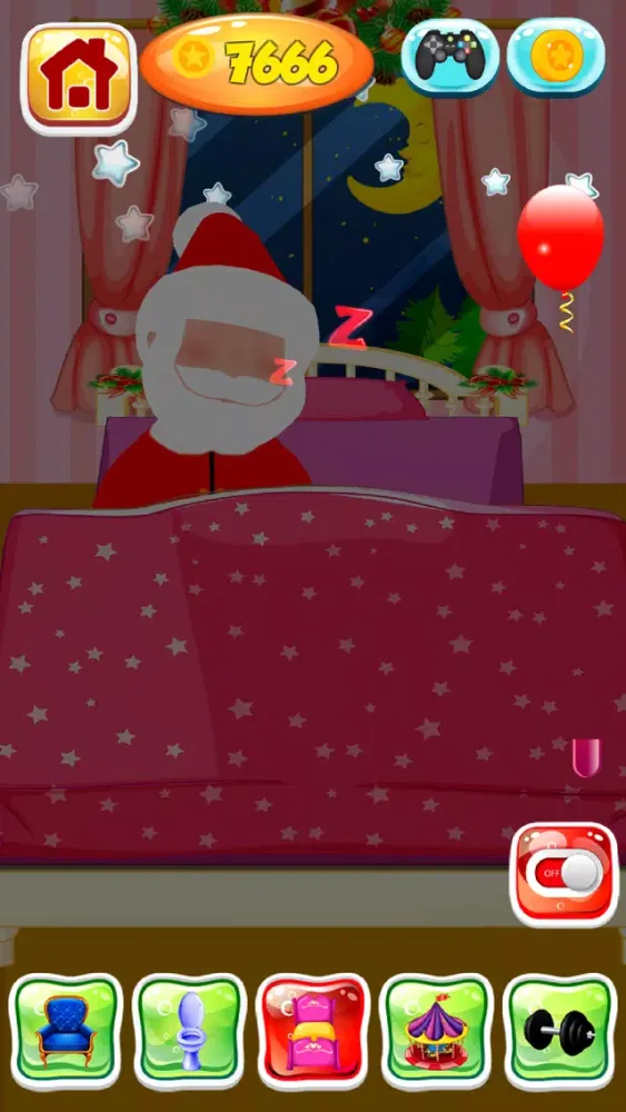 ภาพหน้าจอของ Talking Santa Claus Game