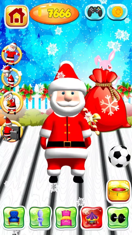ภาพหน้าจอของ Talking Santa Claus Game