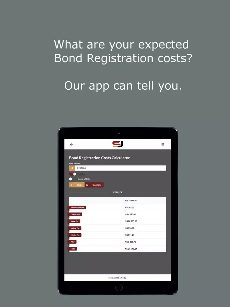 تصاویر Sauls Jacobs Conveyancing App iPad 