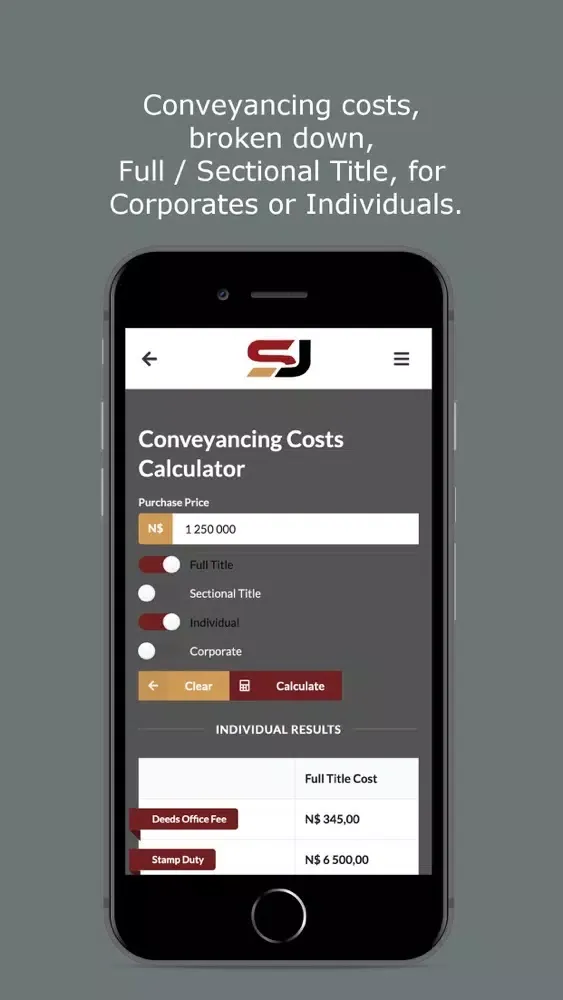 تصاویر Sauls Jacobs Conveyancing App