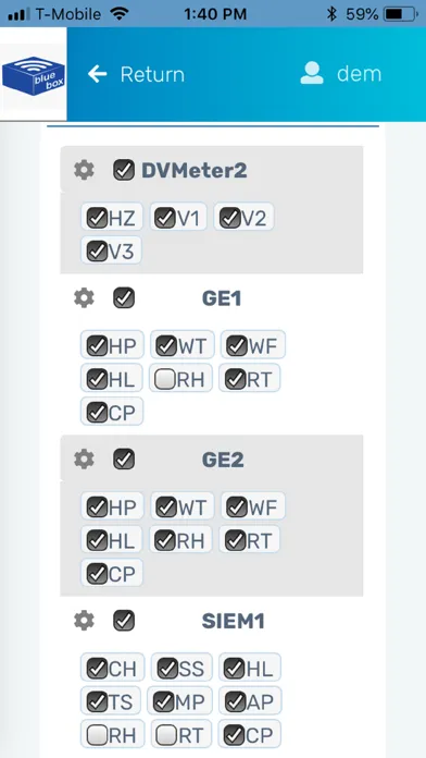 Capturas de tela do BlueBox KCKC