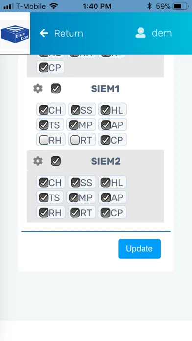 Capturas de tela do BlueBox KCKC