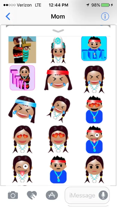 ภาพหน้าจอของ Navajo Emojis